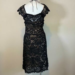 NWT Anthropologie Yoanna Baraschi Vintage Lace Dress Black Size 12